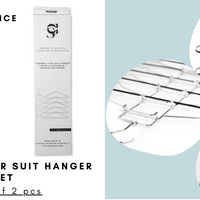 chrome 5 tier suit  hangers, chrome tier suit hangers, detachable design, closet spice hangers, chrome hangers available in canada, Canadian brand of clothes hangers storage and organization