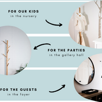 Coat Tree Rack - 6 Hooks - Natural