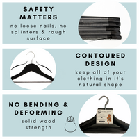 kids black wood hangers. children's wood hangers in black, baby wood hangers, toddlers black wood hangers, centres en bois, noir centres de Enfant