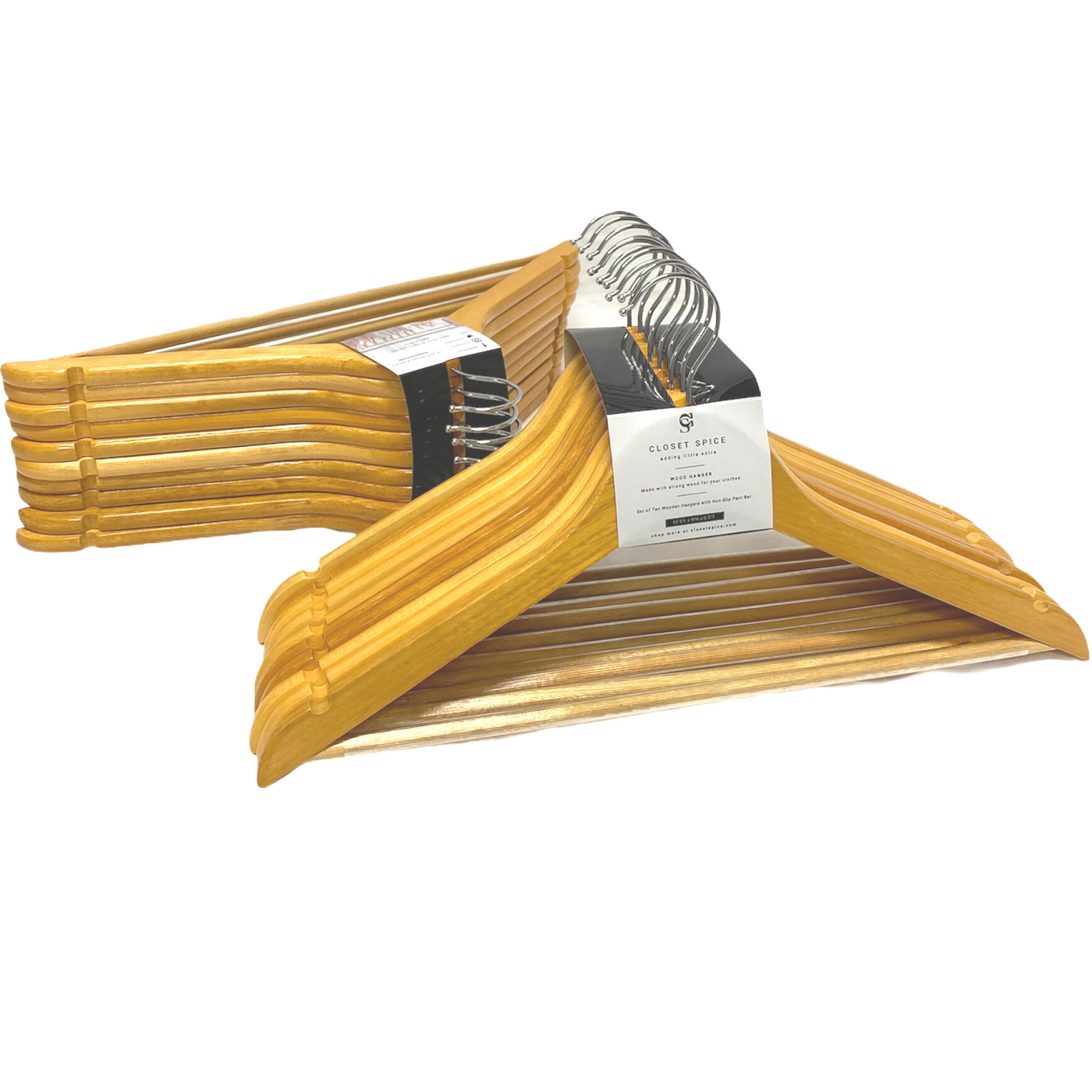 Closet Spice Natural Wood Hangers 40 pcs. of Wooden Hangers Canada