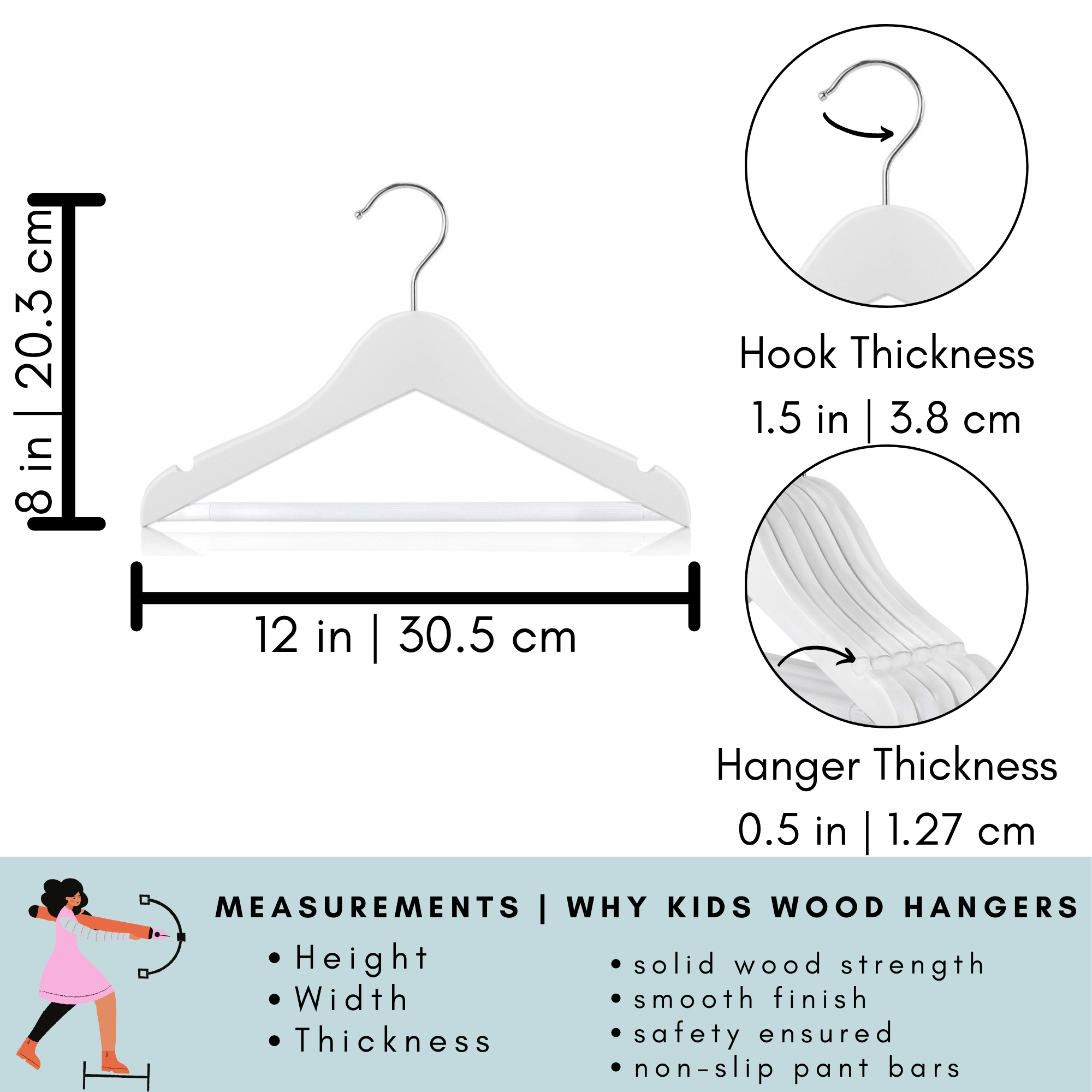 Kids wooden hangers deals