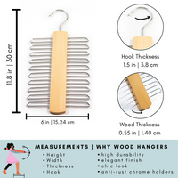 wood tie hanger, natural wood tie hanger, wood belt tie hanger, accessory hanger, scarves hangers, wood hangers Canada, cintre en bois