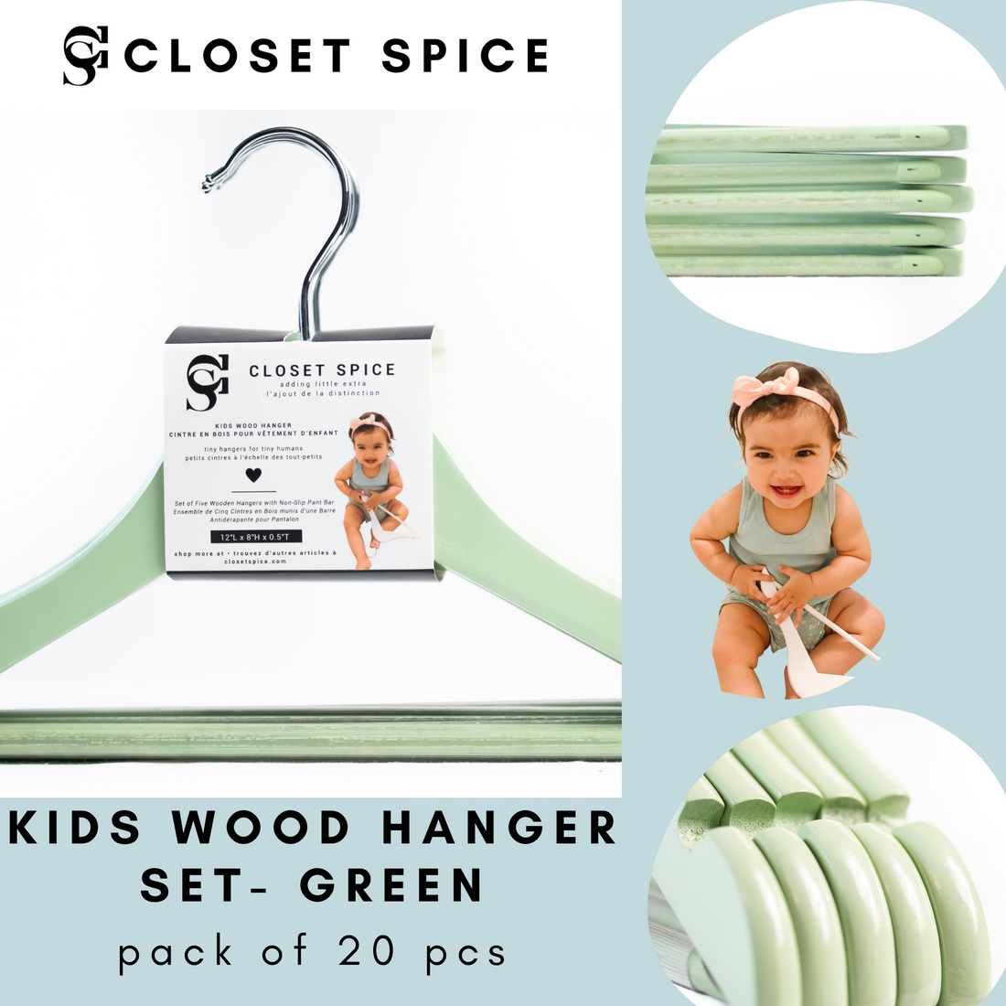 kids black wood hangers. children's wood hangers in black, baby wood hangers, toddlers black wood hangers, centres en bois, noir centres de Enfant