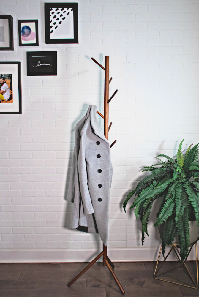 Coat Tree Rack - 6 Hooks - Retro