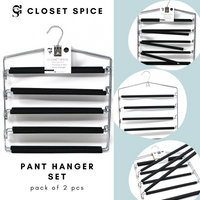 chrome tier pant hangers, 5 tier to hang upto hang 5 pants, slacks, trousers, metal pant hangers with non slip foam to prevent pants to slip