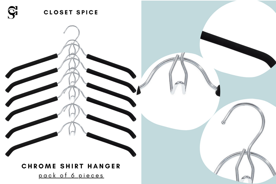 chrome shirt hangers, chrome blouse hangers, metal shirt hanger