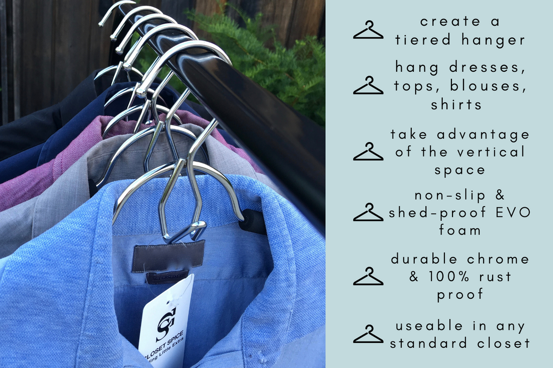 Chrome shop shirt hangers