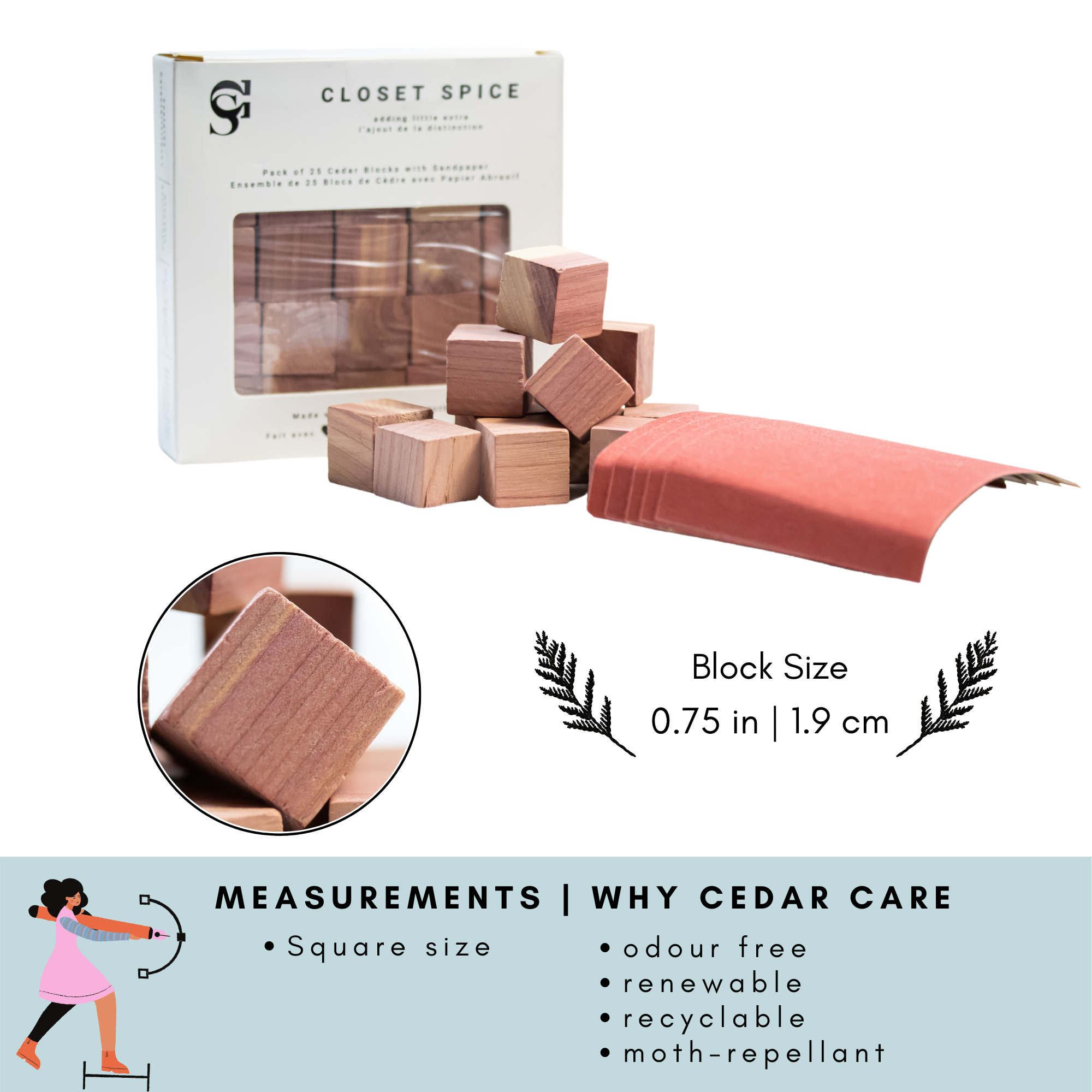 Cedar Blocks | Moth Repellant | Odour Free | Eco-Friendly Solution ...